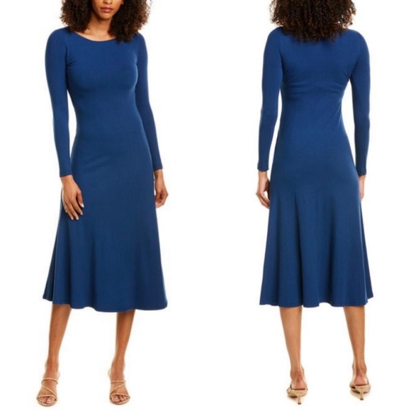 Anthropologie Dresses & Skirts - 𝅺NWT Anthropologie Farm Rio Ribbed long sleeve boatneck Maxi Dress - XL